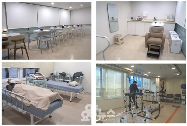 케어링빌리지 요양원 내 라운지, 미용실, 물리치료실, 재활치료실 [출처=요양뉴스]