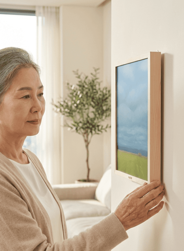 어르신 돌봄 솔루션 'AI 바이탈 프레임'. [사진=홈플릭스]