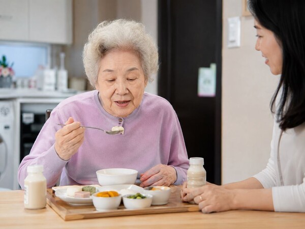 단순한 유동식에서 질환별 건강관리, 연하식품으로 메디푸드가 지속 진화하고 있다. (사진=AI 기반 요양뉴스 재구성)