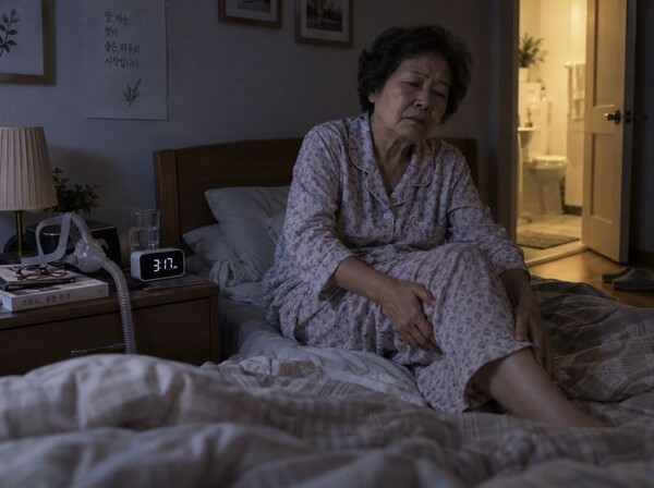 불면증, 수면무호흡증, 하지불안증후군, 만성통증, 야간 빈뇨 등 다양한 문제가 수면을 방해할 수 있다. (사진 = AI기반 요양뉴스 재구성)