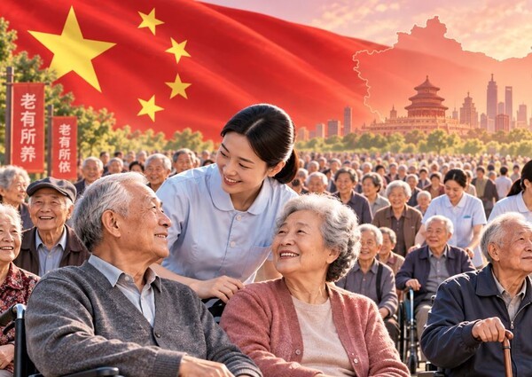 중국이 전국단위의 요양보험을 추진하고 있다. (사진=AI 기반 요양뉴스 재구성)