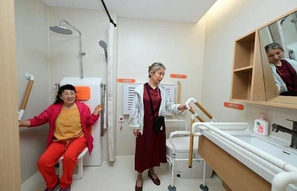 베이징 마쥐차오 고령친화 주택 샘플하우스 욕실 (사진=소호)